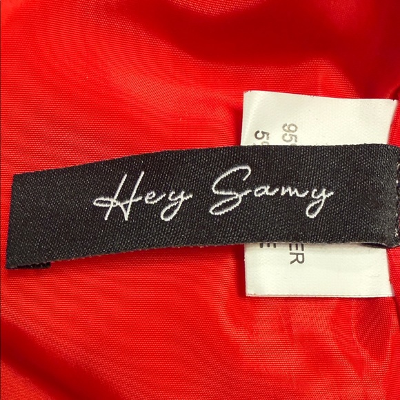 Hey Samy Pink and Red Women's Reversible Cabin-core Size Small Puffer Vest - Picture 4 of 8